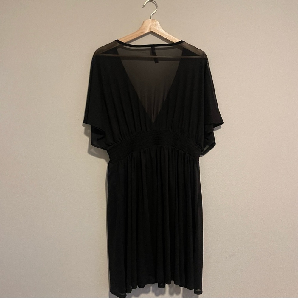 Torrid Black Sheer Cover-Up Dress, Size 1x - Picture 3 of 5
